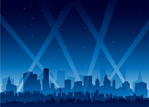 City skylights illustration